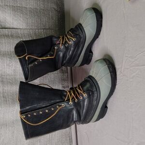 White's Elk Leather Boots Mens Size 5 Black Insulated Western Winter Pac